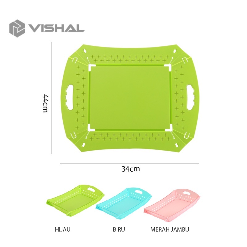 VISHAL Baskom Talenan Lipat Serbaguna/ Talenan Portable Multifungsi 3 in 1 VS-48