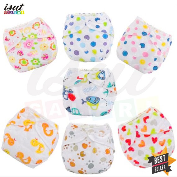 Clodi PRINT+ INSERT Pampers popok kain bayi baby cloth diapers diaper newborn murah