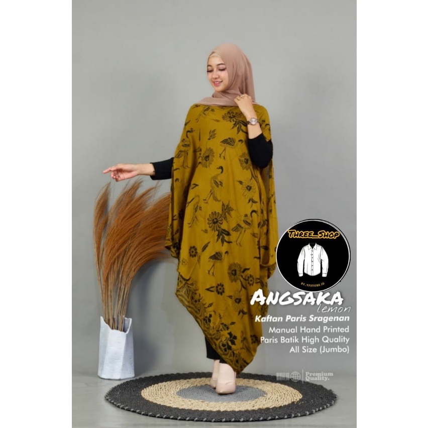 yf.fash - Kaftan Batik Wanita Muslimah LD 125 - 130 Jumbo | Kaftan Batik Wanita Simple Elegant Mewah