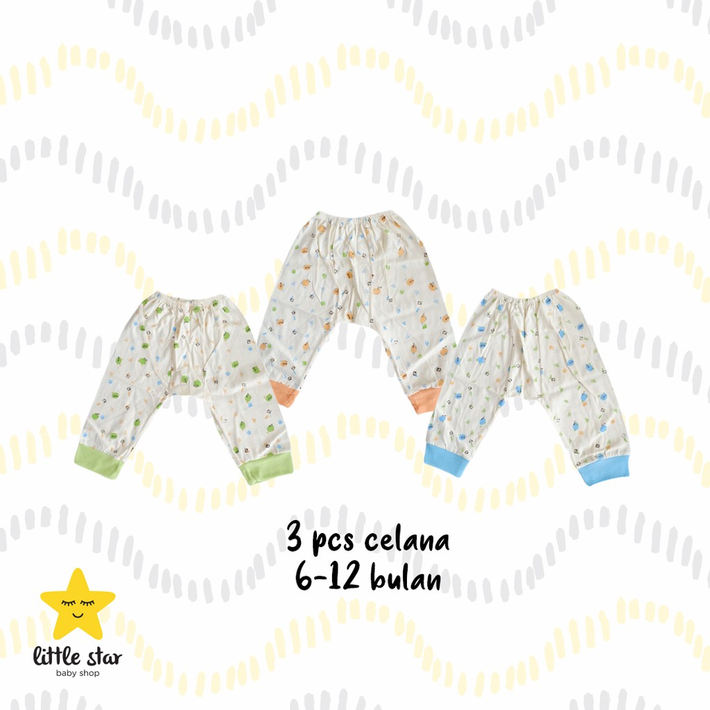 ISI 3 PCS - Y Lin Celana Panjang Pampers Bayi Cowok Cewek | Anak Unisex