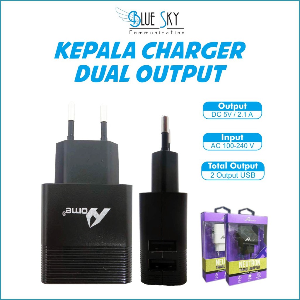 KEPALA CHARGER TC-01 2A TRAVEL ADAPTOR HEAD CHARGER