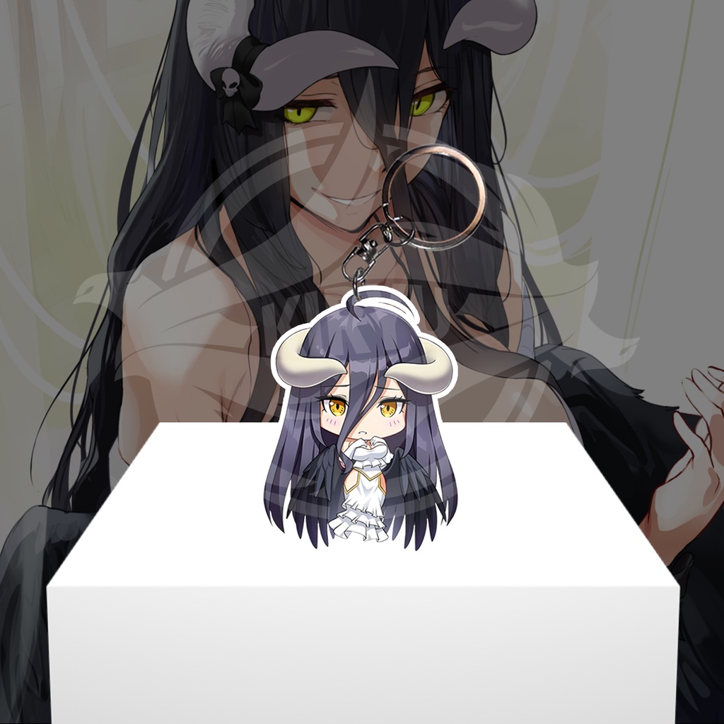 Gantungan Kunci Gantungan HP Anime Overlord Albedo - Ganci Akrilik - Keychain Acrylic