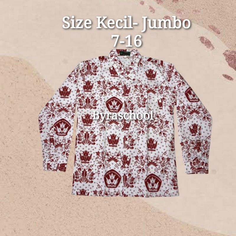 Seragam Sekolah Baju Lengan Panjang Batik SD