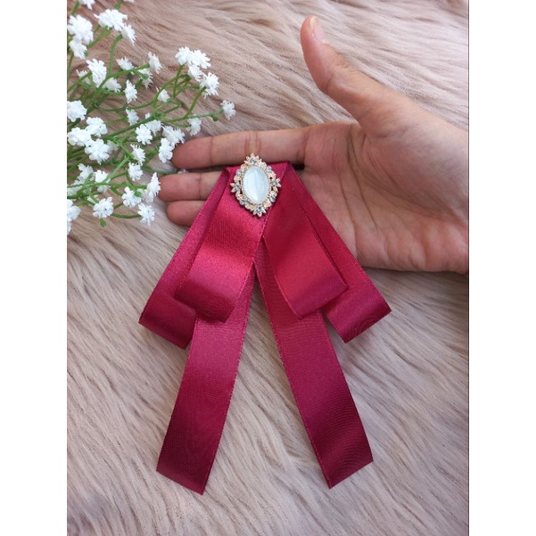 pita hias korean ribbon brooch