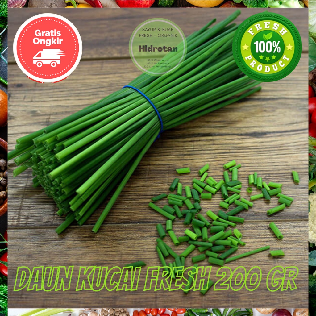 

Kucai 200 gr Sayur Sayuran Segar Fresh Murah - Free Emas