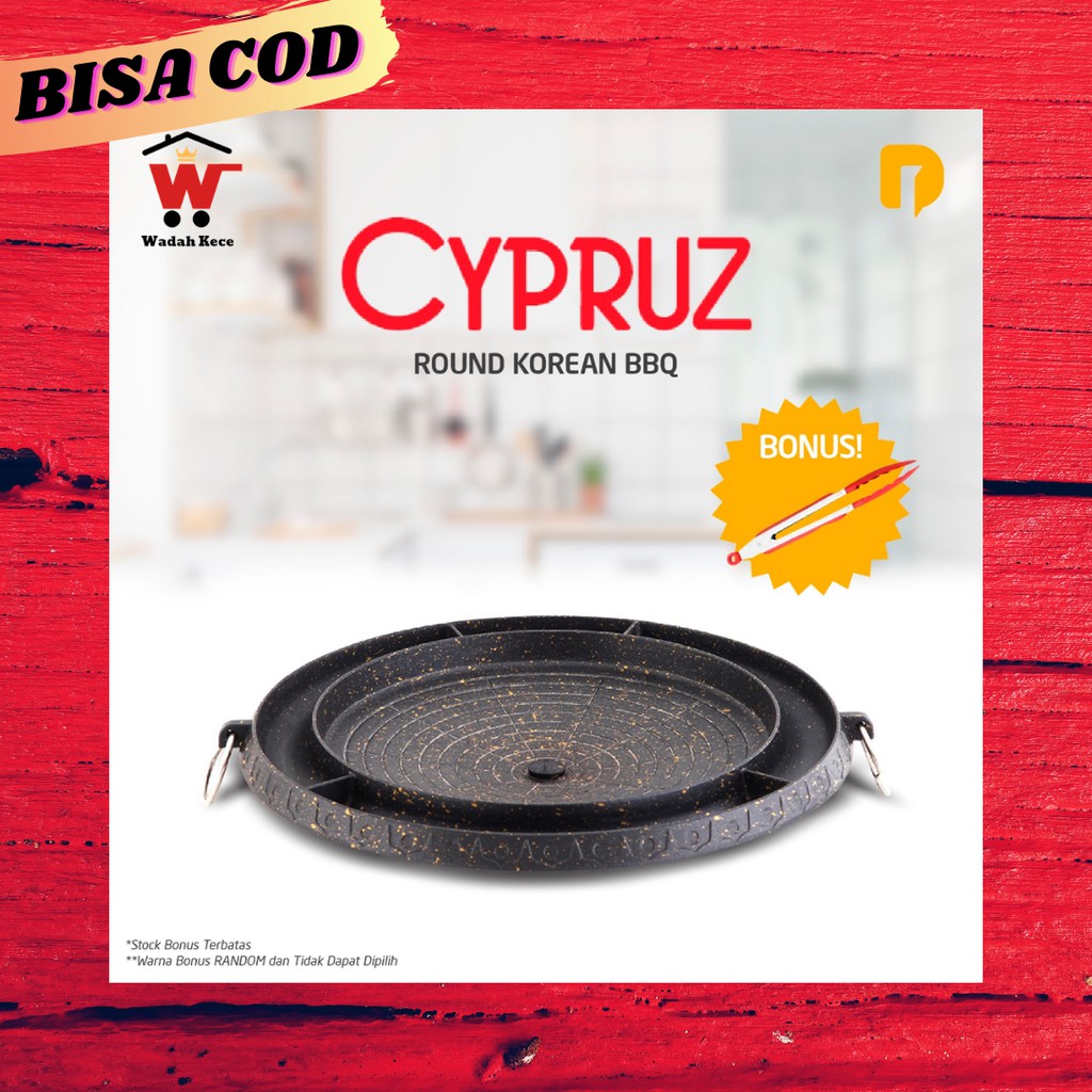 CYPRUZ ROUND KOREAN BBQ GRILL / ALAT MASAK / ALAT BARBEQUE / BARBEQUE GRILL / ALAT MASAK DAPUR
