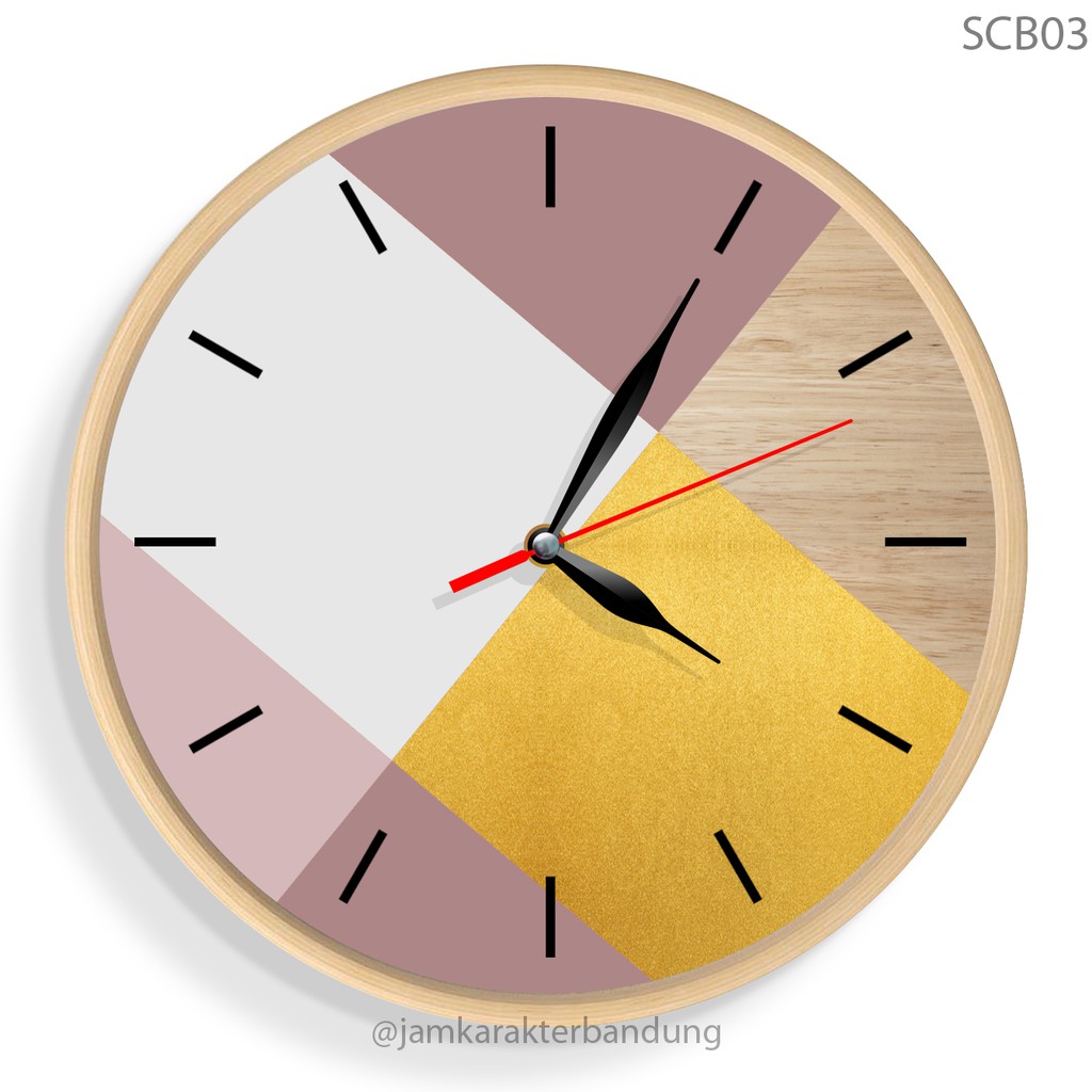 JAM DINDING KAYU MINIMALIS MODERN UNIK SCANDINAVIAN SCB-SCB03