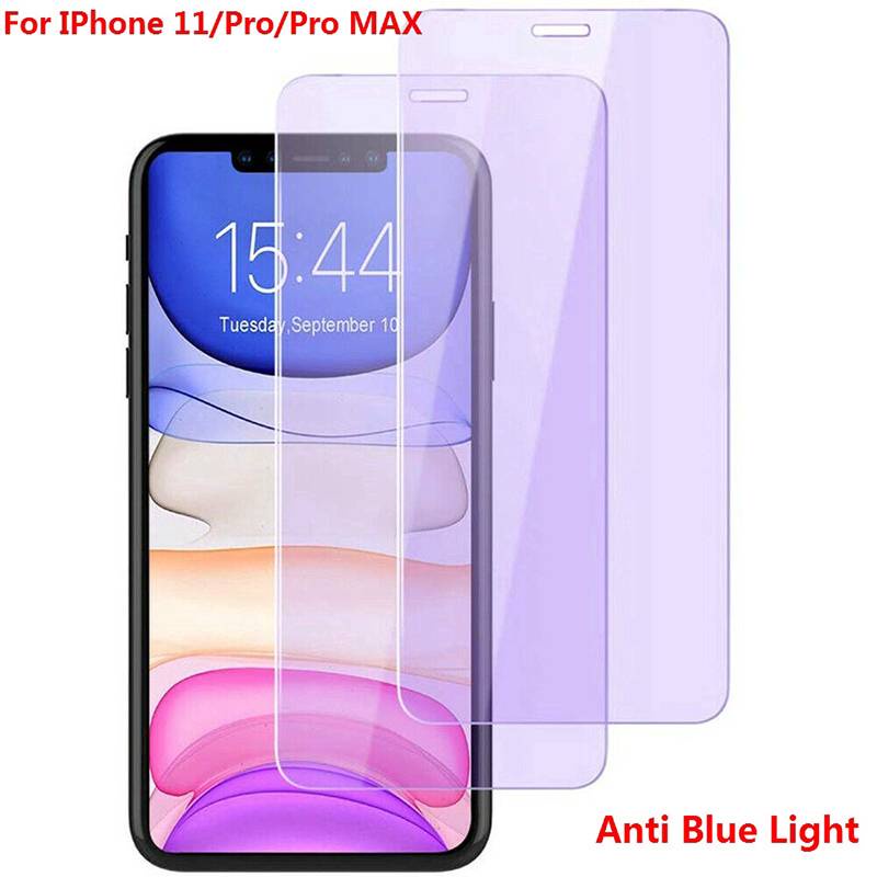 Anti Blue Light Blocking Screen Protector for IPhone 11 12 Pro Max Mini Blue Ray Glass for Iphone 7 8 Plus X XS Max XR SE 2020 Screenprotector