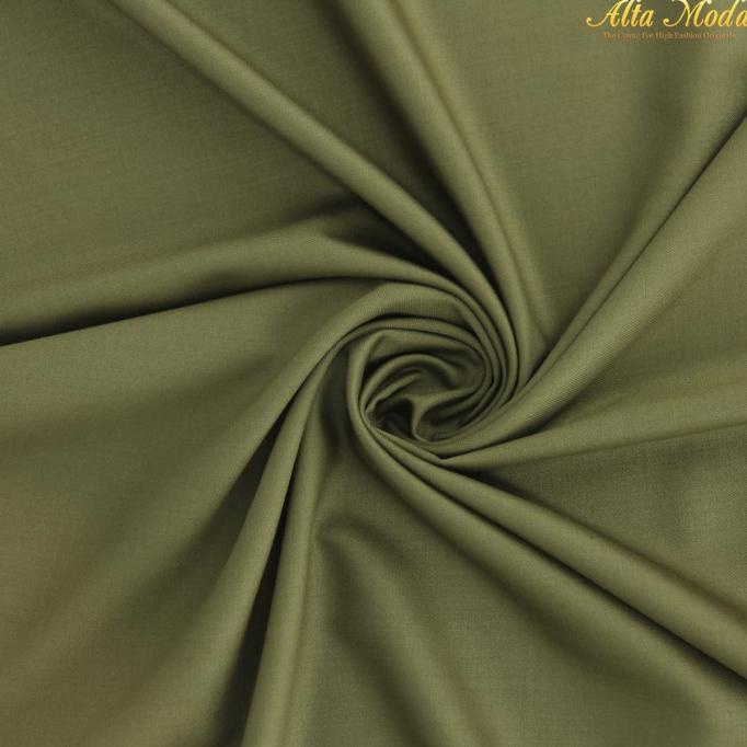 Alta Moda Semi Wool & Silk Super 200S By Hermas Army Green (1M)
