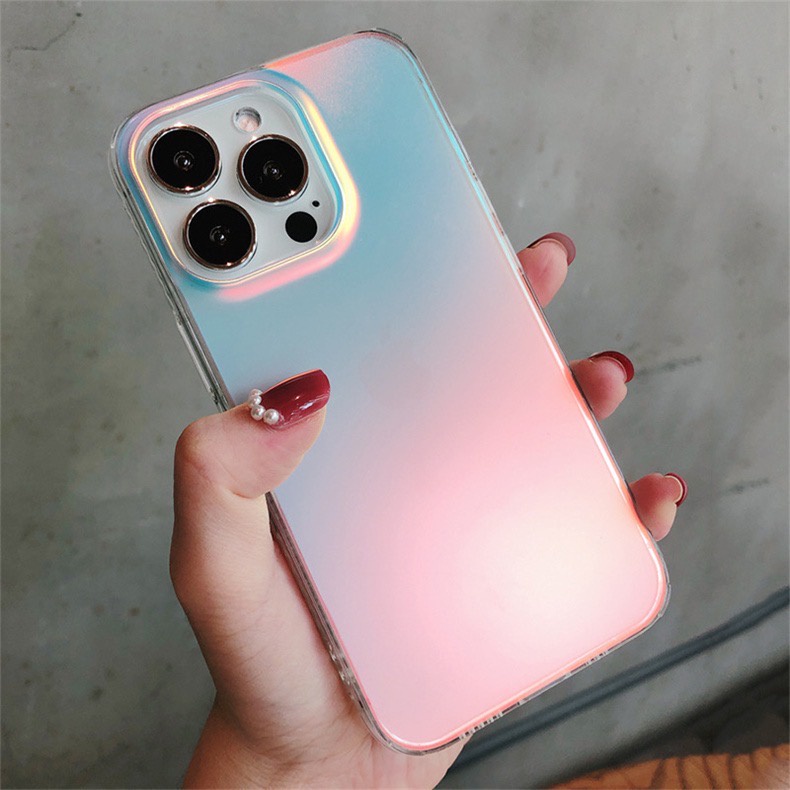 [TPC] Air Hybrid Aurora Gradient Case Hologram Phone Case IPHON* IP 7 8 PLUS X XS MAX XR 11 12 13 14 PLUS PRO PROMAX IP023