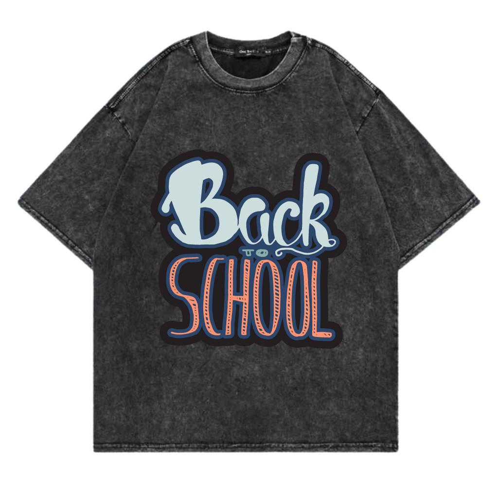 Kaos Oversize Wash Sablon Original Endrock Tema Font Back School