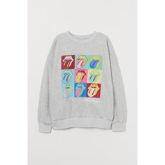 Sweatshirt H&M Rolling Stone Grey