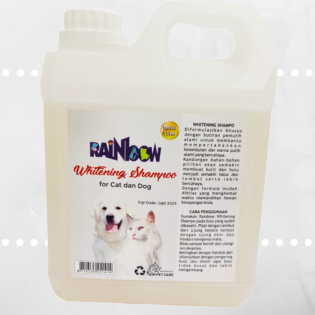 Rainbow Whitening Shampo For cat &amp; Dog 1 Liter