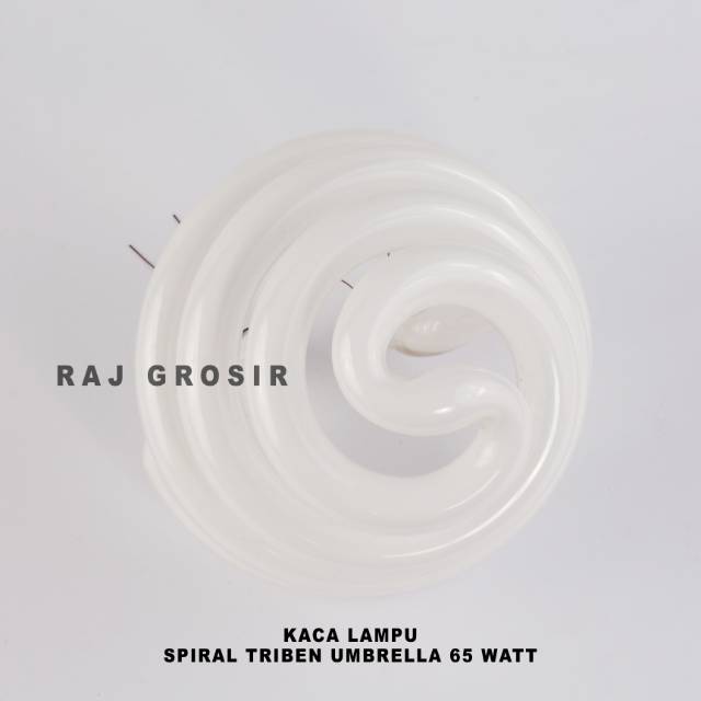 Kaca Lampu Spiral Triben Umbrella 65 Watt Nyala Putih GRATIS Buble Warp