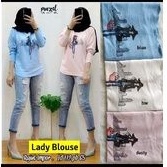 2 kaos rajut dan misoka set lilac