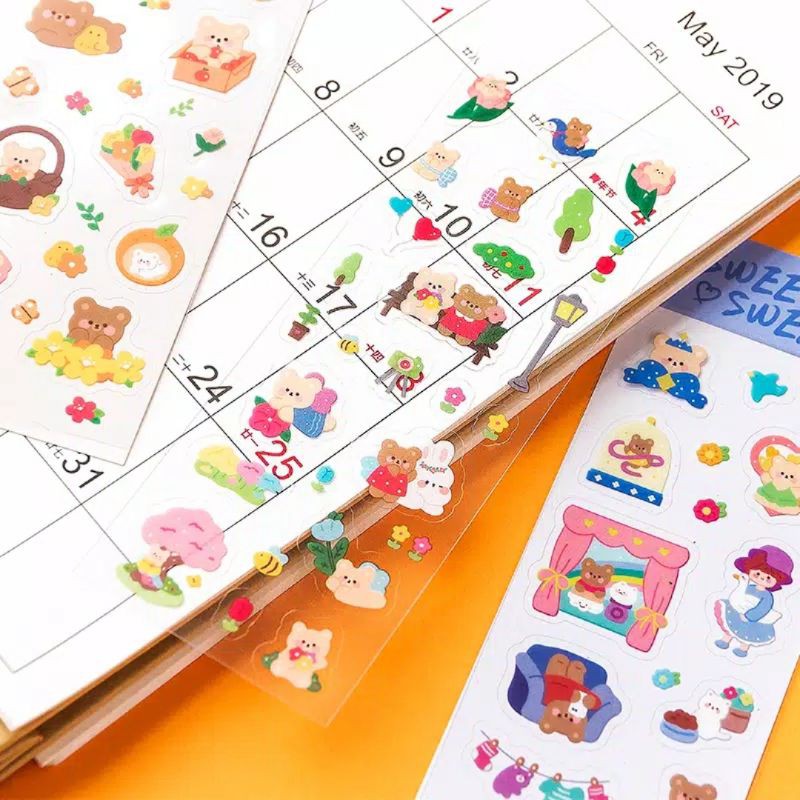 

1 pcs Sticker PVC/Sticker Aesthetic/Sticker Deco/DIY Planner Jurnal Diary