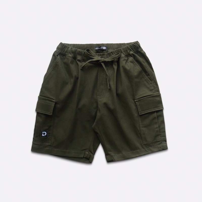 Distract - Gomma Short Cargo Olive Green
