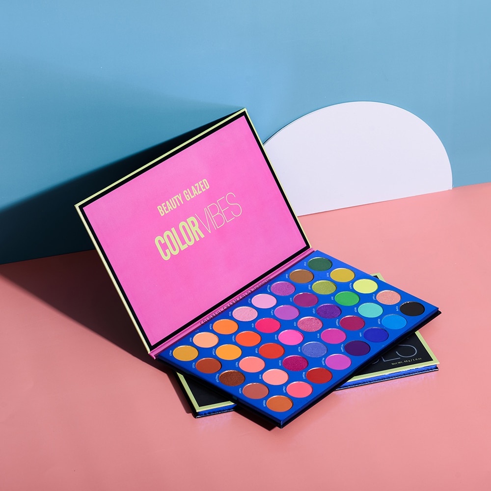 Beauty Glazed Color Vibes 40 Color Eyeshadow Matte Eyeshadow Palette Beauty Glazed Eyeshadow Beauty Glazed