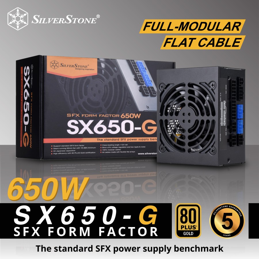 PSU Silverstone SX650-G (SFX, 650 Watt, 80+ Gold, Modular) SX650G 650W