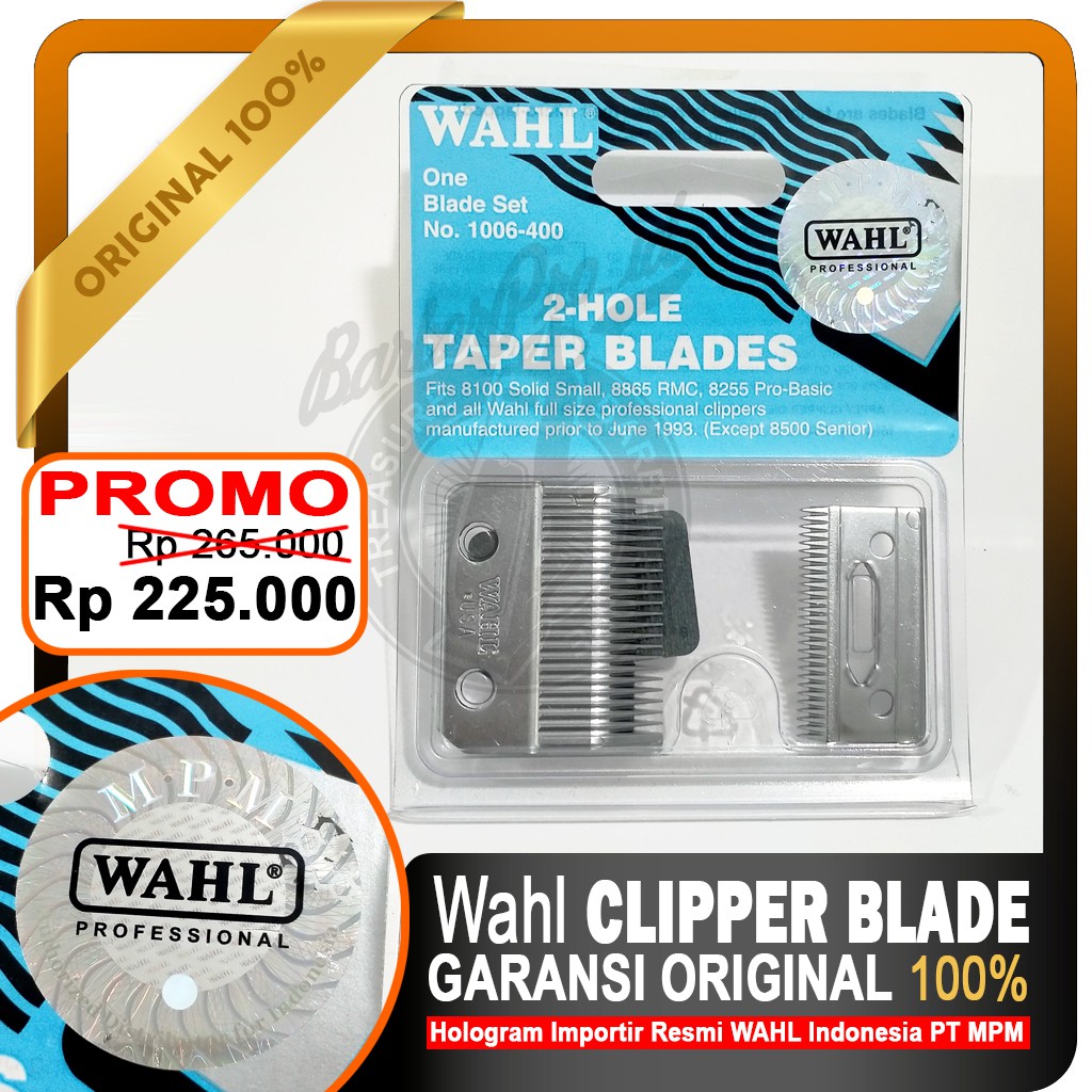 Jual Mata Pisau Clipper Wahl 1006 400 Original 100 Hologram Mpm Pisau Wahl Super Taper Clipper Blade Indonesia Shopee Indonesia