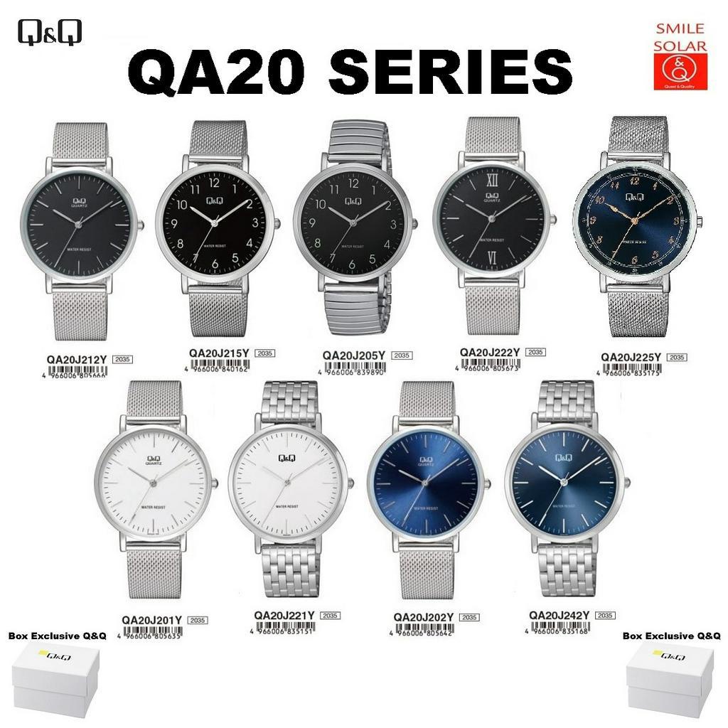 Jam Tangan Pria Casual Rantai Stainless Steel Analog Original Q&amp;Q QnQ QQ QA96 QA20 Series