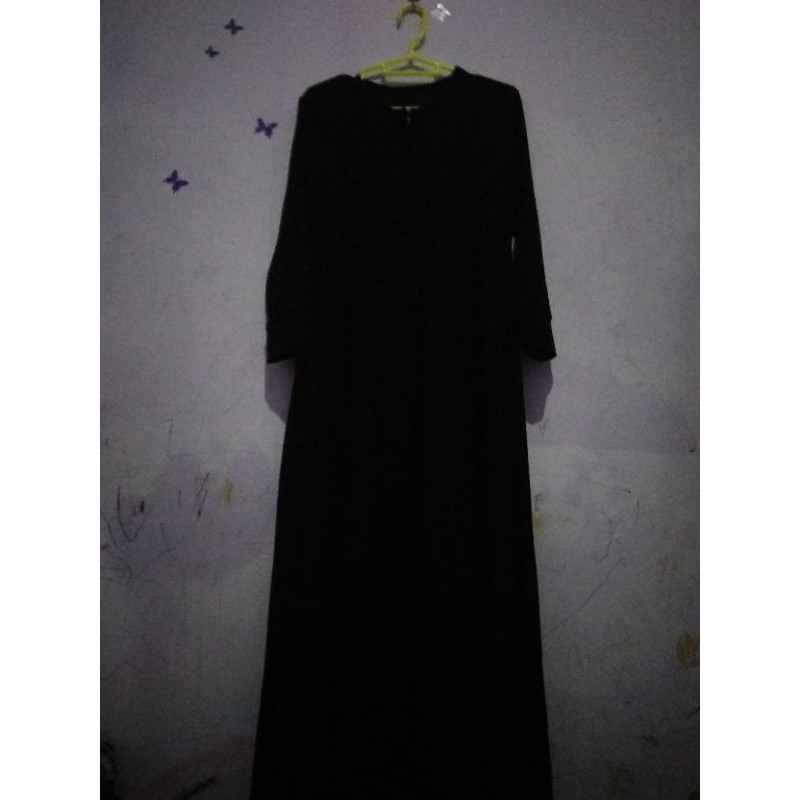 gamis Jersey hitam
