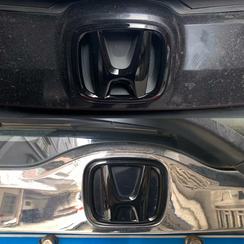 Xuming Untuk Honda Jazz 2014 2020 Hitam Glossy Mobil Logo Cover jazz Depan Belakang Logo Trim 2 Pcs