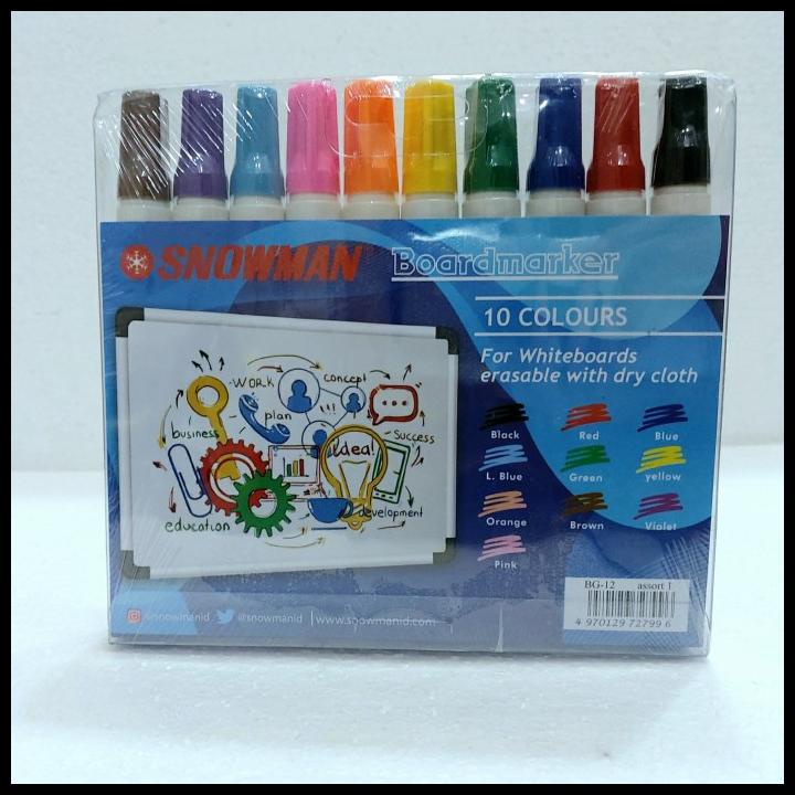 

Vanila | Spidol Whiteboard Snowman 10 Warna Bg 12