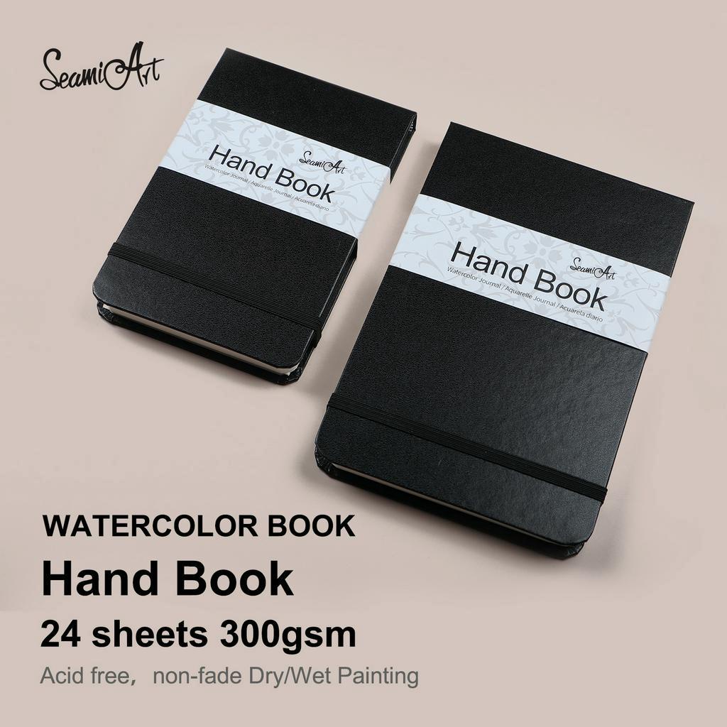 

SeamiArt Watercolor Drawing Notebook Journal HandBook Catatan cat air 300gsm 24sheets