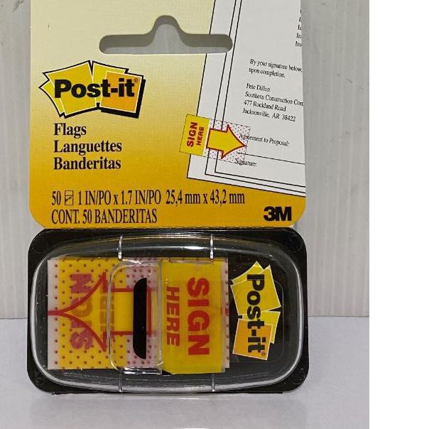 

Sudah Ready Stok Sticky Note Post it 3M Sign hereNo.(A53B64)