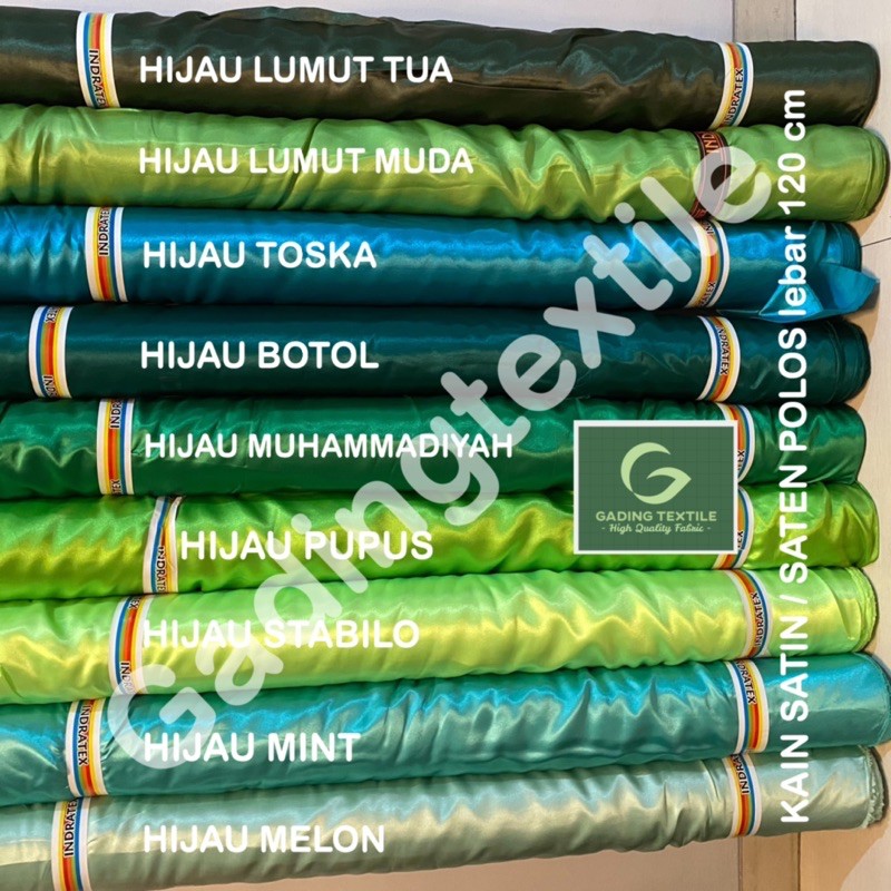 ( per setengah meter ) kain SATIN POLOS TEBAL SATEN ENGLAND CLARISA cap KUDA ZEBRA lebar 120 cm craft dekorasi schruncie hampers parsel