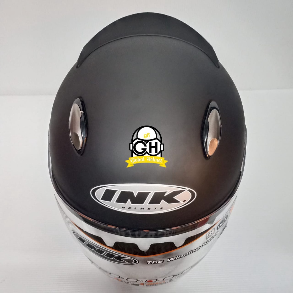 HELM INK HALF FACE INK CENTRO ORIGINAL 100% INK CENTRO JET SOLID BLACK MATT