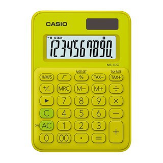 

CASIO MS-7UC - Hijau Kuning - Kalkulator Kantor - Seri Colorful - 10 digit
