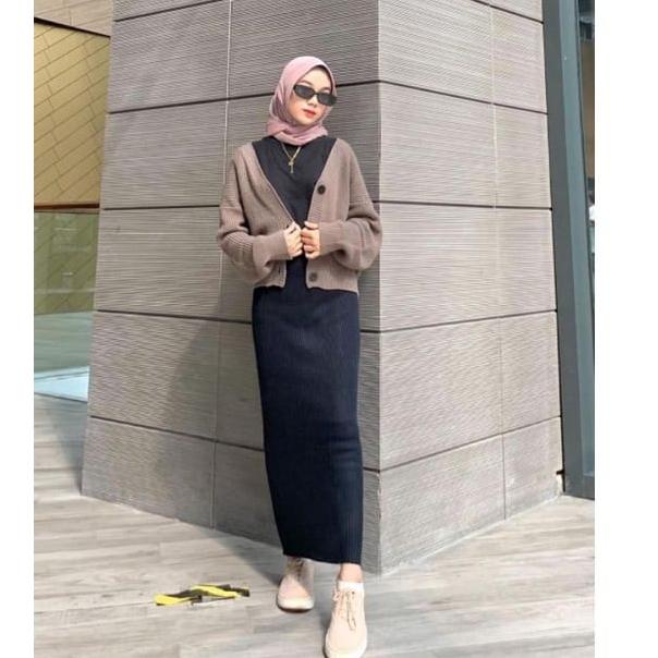 Harga Spesial.. ROK SPAN KENITS SEMI RAJUT PREMIUM