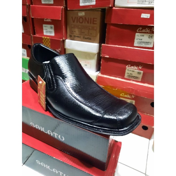 Sepatu kerja pantovel sepatu vantofel pria kulit asli merk emro