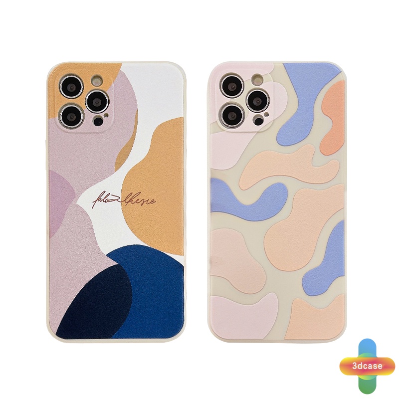 Casing Silikon Infinix Hot 10s 10 Play Hot 10 10t 10i Hot 10 Lite S4 9 Pro 11 Plus Infinix Smart 4 5 Pro 3 Plus Infinix Note 8 10 Tencno Spark 5 PRO Motif Camo Fashion Trend Morandi Geometry Leopard Print Soft Straight Cube Soft Case