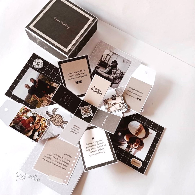 (HANYA TAMBAHAN BIAYA JASA PENGERJAAN EXPRESS) Exploding Box | Explosion Box | Kotak kado ulang tahu