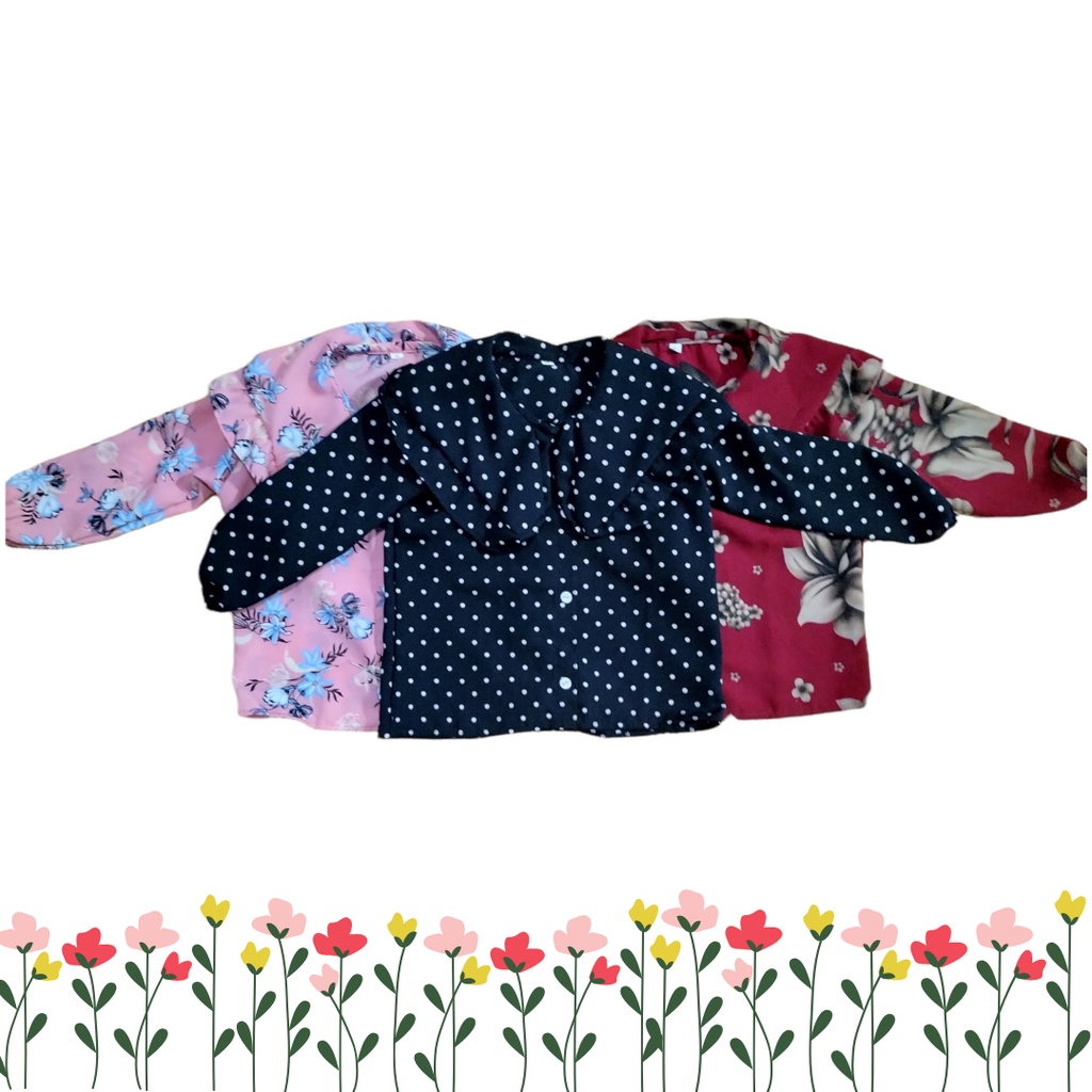 KEMEJA ANAK PEREMPUAN MOTIF ATASAN BAJU ANAK PILIH MOTIF 2-8 TAHUN