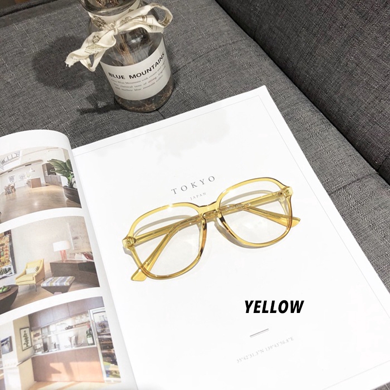 (YUZHU) Bayar di Tempat Korean Design Candy Color Frame Kacamata Wanita Aviator Style Eyeglasses