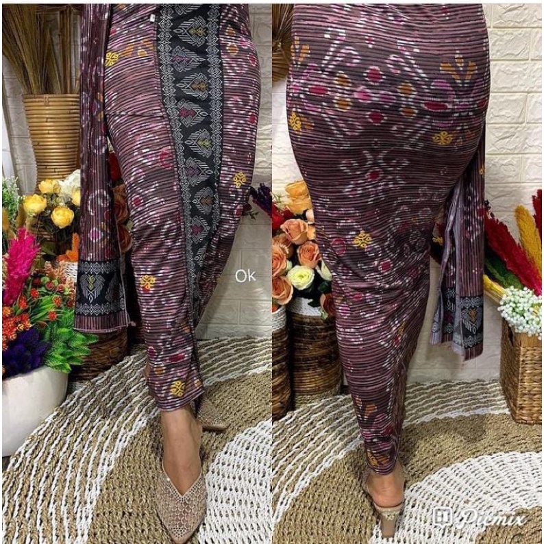 Kamen jadi moscref strait set selendang motif endek seseh