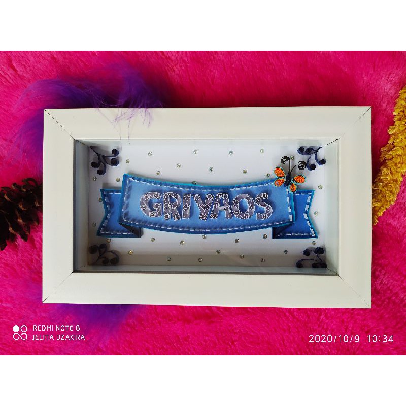 

(10x20cm) PAPERQUILLING SERI NAMA, HIASAN DINDING, PAJANGAN, KADO ULTAH, KADO UNIK, KADO LUCU