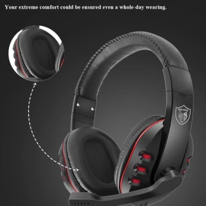 Headphone Gaming super Bass Headset With Mic Support PC GM-002