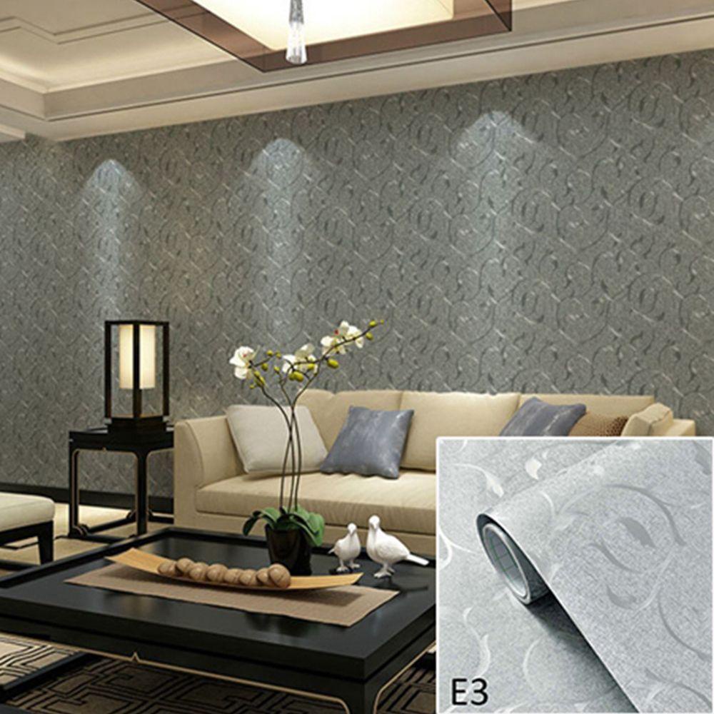 [Elegan] Wallpaper Dinding 60x100cm Mewah Roll Timbul Bunga Anti Air Penutup Dinding Kamar Tidur Ruang Tamu Motif Bunga