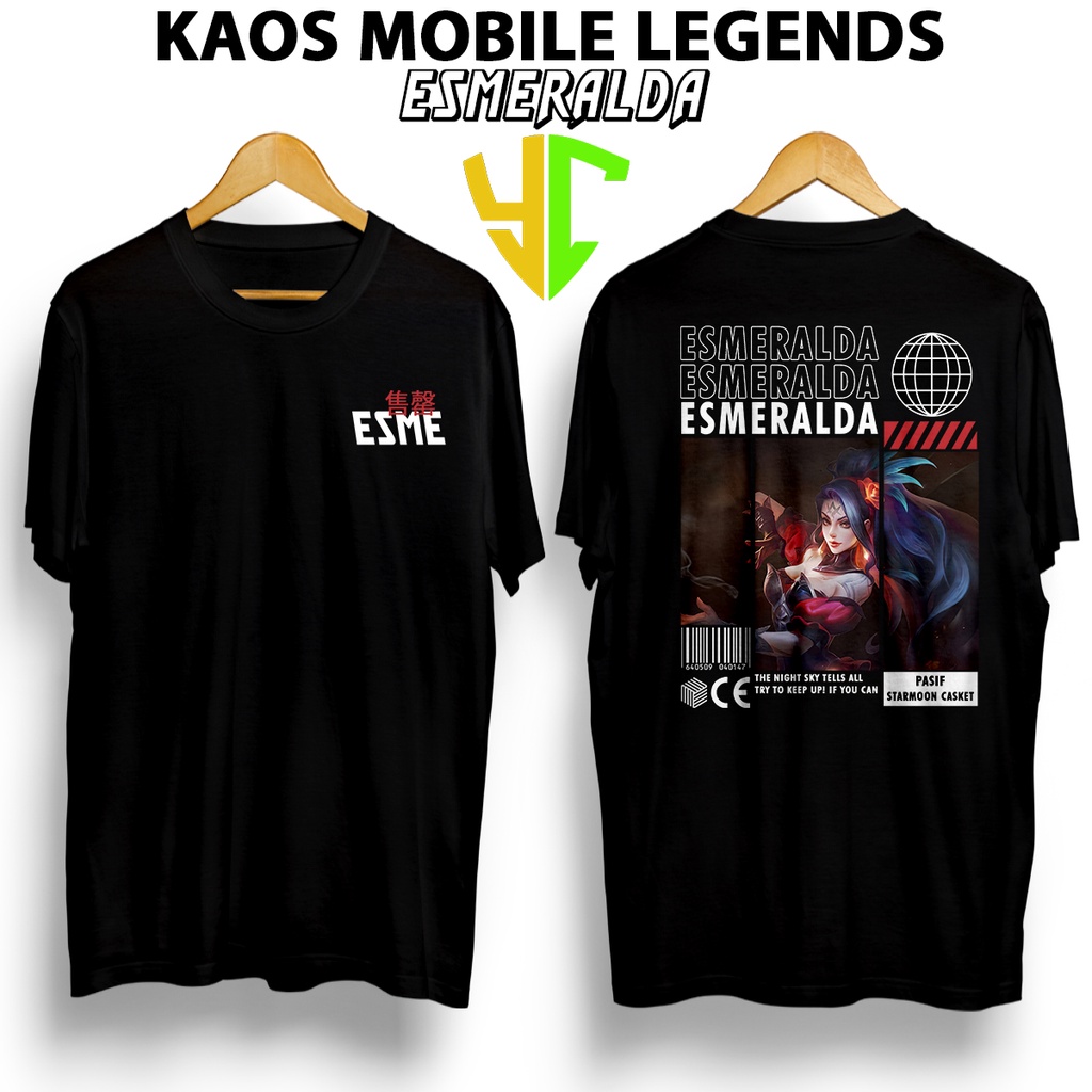 YC Kaos StreetWear Hero ML (ESMERALDA EPIC) Bisa Request Hero, Kaos Pendek Pria Kaos Premium Kaso St
