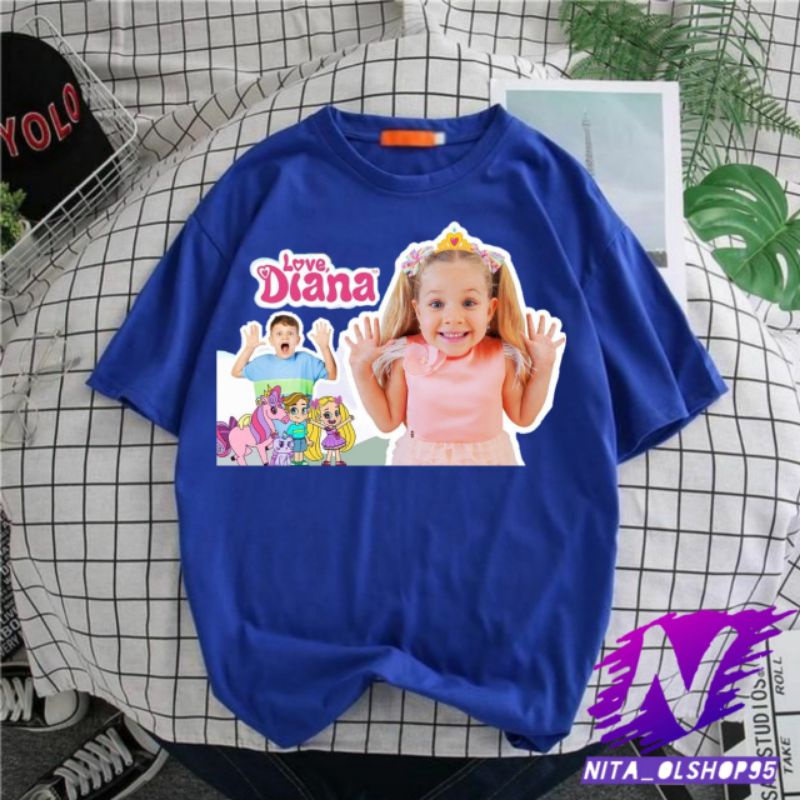 baju anak love Diana kaos love Diana