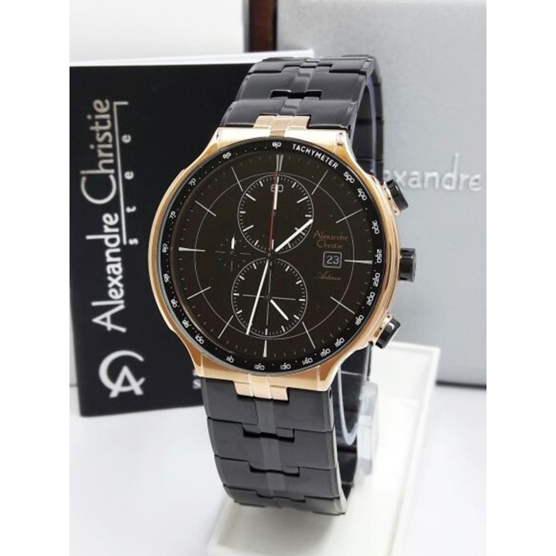 Jam Tangan Pria Alexandre Christie AC 6477 MC BLRG Original Stainless