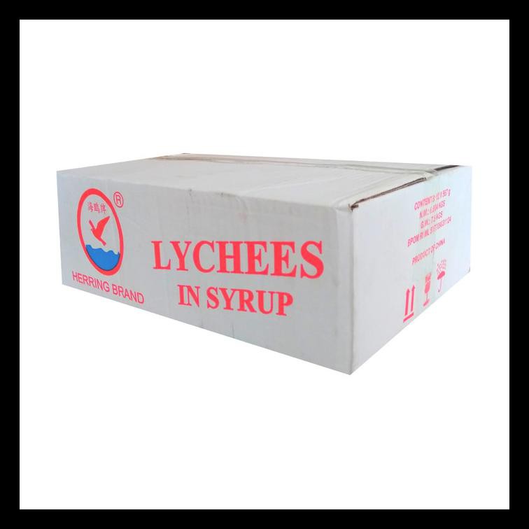 

Ready Leci Kaleng / Lychee / Lychees Merk Herring Brand 1 Lusin Makanan Instan Kaleng