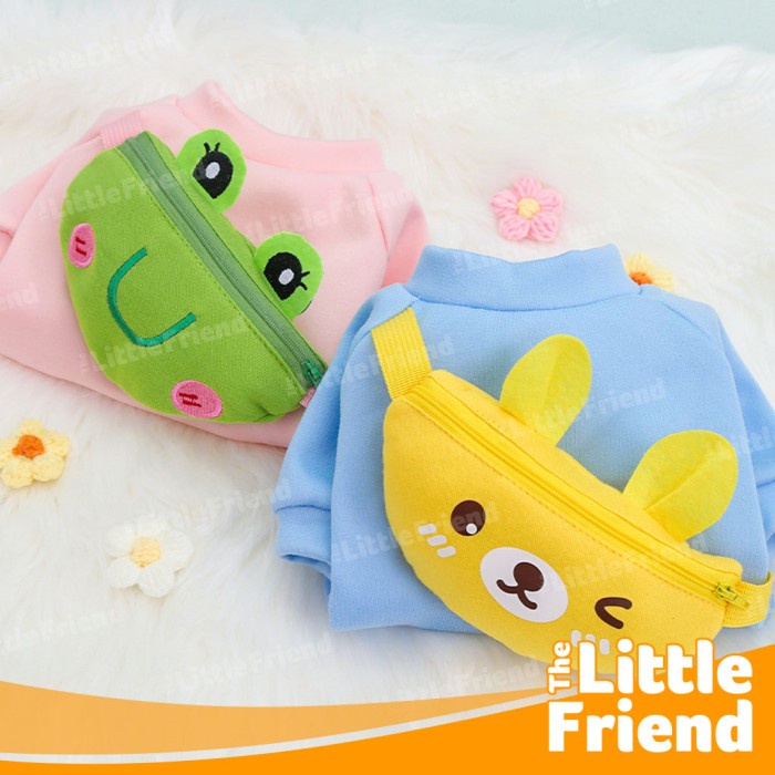 Baju Anjing Kucing Tas Sling Zipper Bag Belakang Cute FROG KERROPI