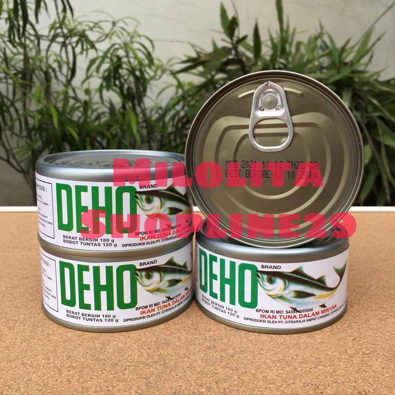 MURAH - DEHO TUNA Kaleng 180 gr / Tuna Chunk in Oil