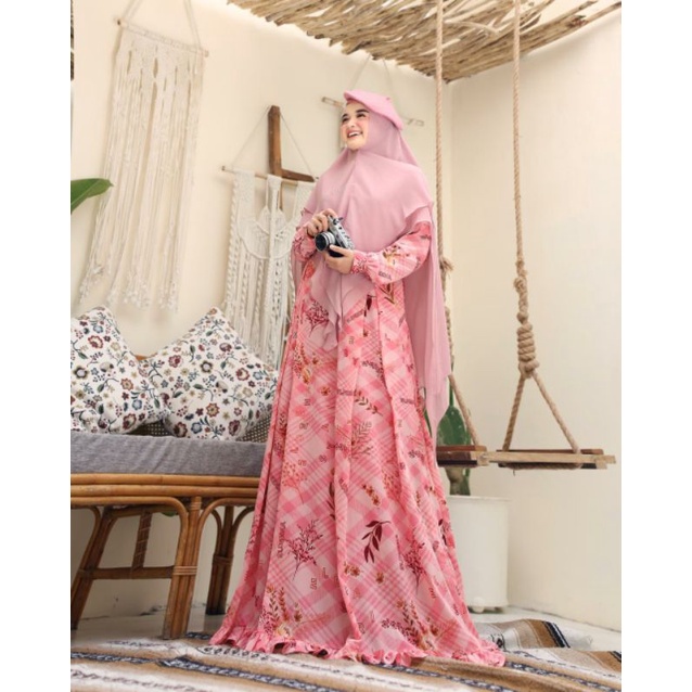 ZAZEYA SYARI SET ELDEENA SYARI BY KANAYA SYARI ECER GROSIR GAMIS MOTIF TERBARU 2021